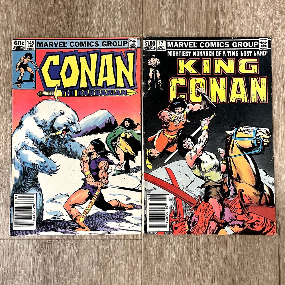 Conan the Barbarian #145 & King‎ Conan #17 Marvel Comics Lot of 2